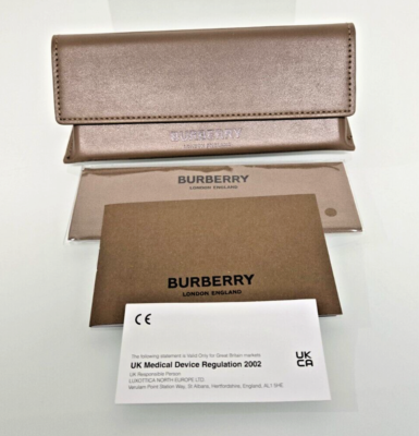 BURBERRY　ケース　新品 Burberry BE2327 Theodore Shiny Black/Gunmetal Prescription Eyeglasses
