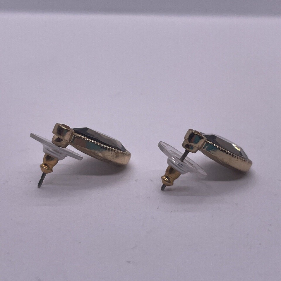 Vintage Gray Diamond Teardrop Earrings, Gold Toned eBay