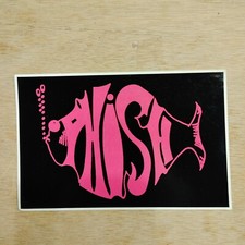 Vtg  Phish  5.75" x 3.75" Sticker  Pink  Black  Jam Band Rock Music