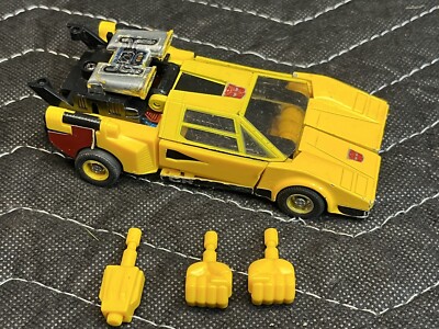 Vintage G1 Transformers - SUNSTREAKER -  Hasbro Sun streaker Missing Tire