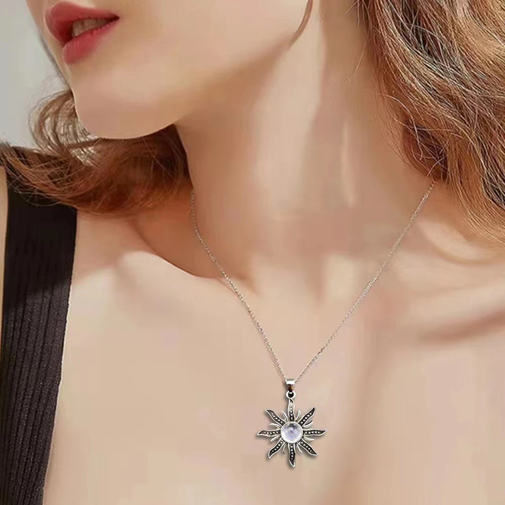 Moda Solar Sol Brillante Collar Exquisito Cristal Ocho Estrellas Luz Galaxia 62