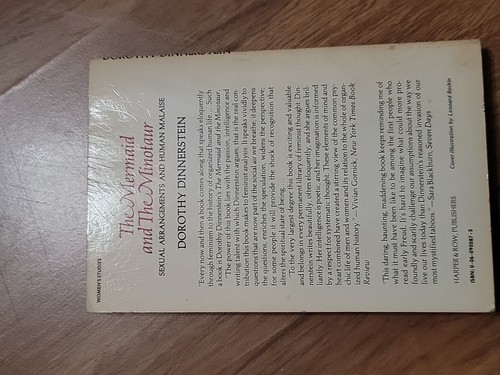 Dorothy Dinnerstein The Mermaid and The Minotaur: Sexual Arrangements 1st/4th - Picture 4 of 5