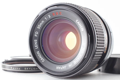 RARE 'O' Concave [MINT w/ Cap / Filter] Canon FD 35mm f/2 S.S.C. Lens From JAPAN
