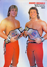 Magazine Illustration Pro Wrestler Shawn Michaels With Martyn Jannetty