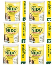 NESTLE NIDO Fortificada Dry Milk 56.3 Ounce Canister (6 PACK)