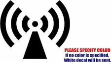 RADIO TOWER Wifi Symbol Funny Vinyl Decal Sticker Car Window Bumper Laptop 6"
