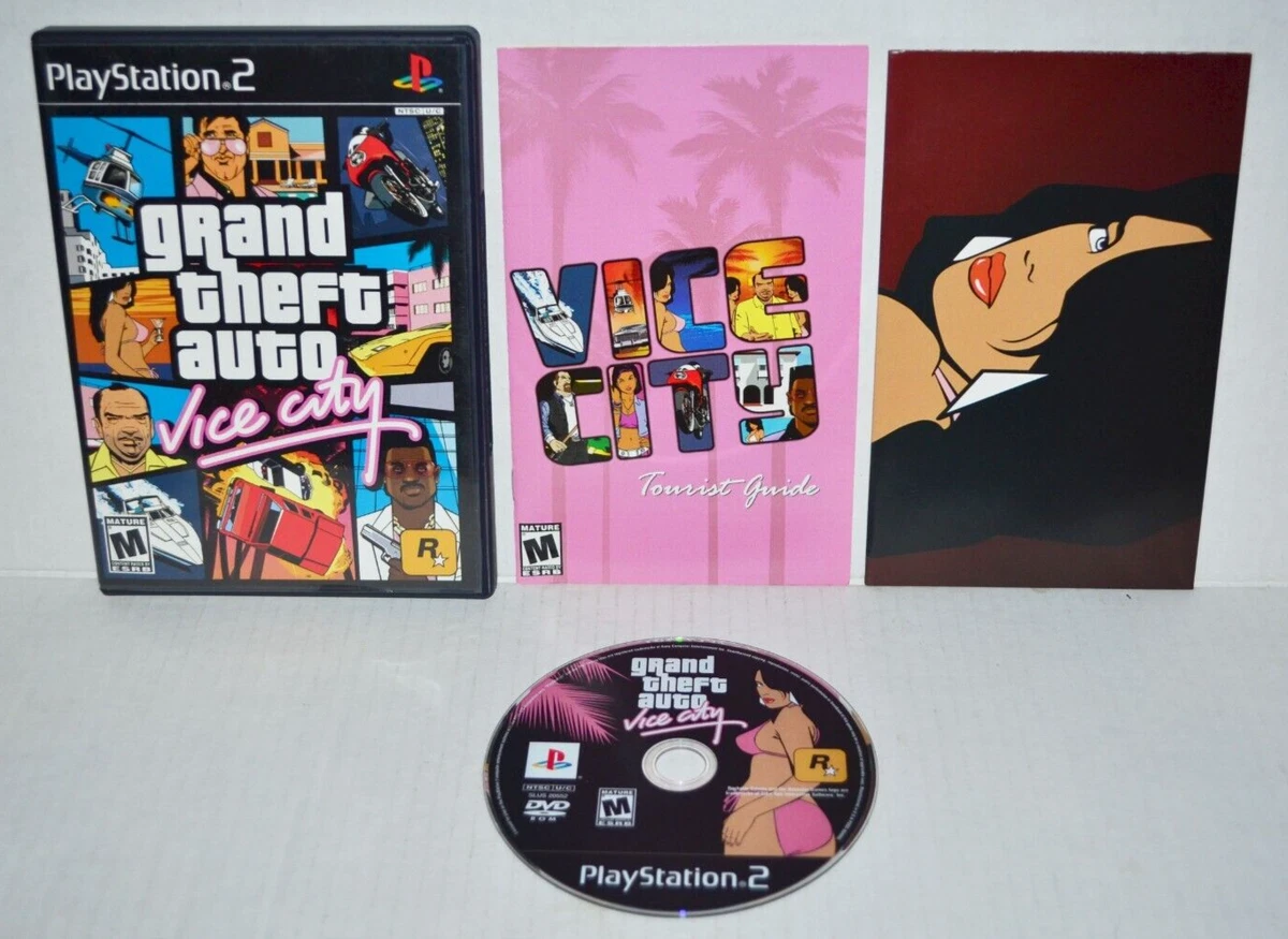 Lot De 2 Jeux PS2 : Grand Theft Auto San Andreas Et Vice City - Bon état - Version US/Canada
