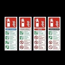 Image of Custom 10-Pack Fire Extinguisher Identifer Self Adhesive Sticker Signs