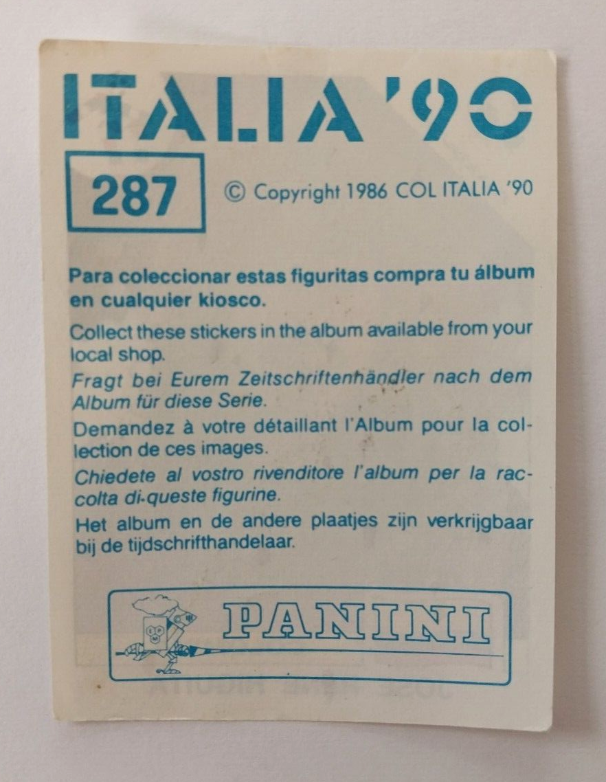 Panini World Cup Italia 90 Jose Higuita Colombia Rare Argentina