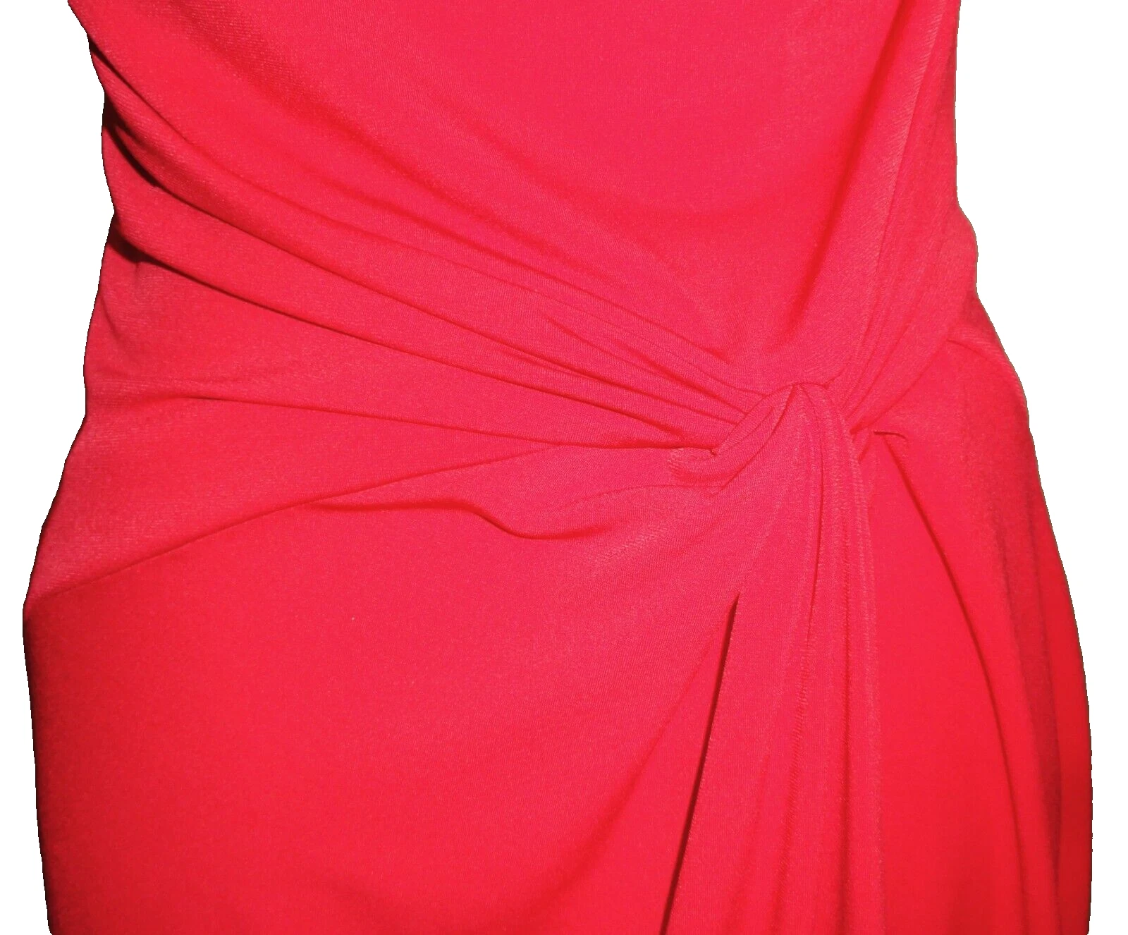 Abito Michael Kors ~ donna M ~ rosso senza maniche scollo a cappuccio ~ vita cinch