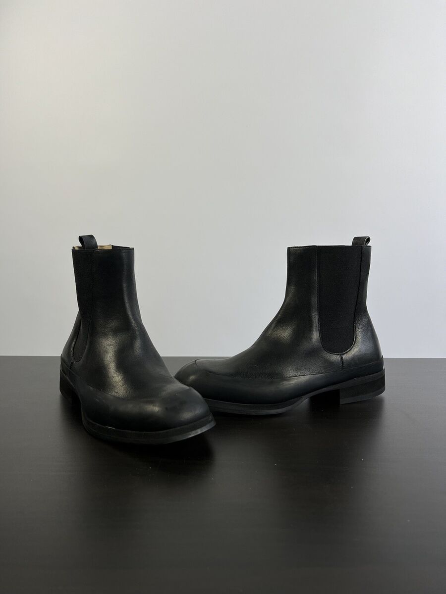 The Row Women's Garden Leather With Rubber Chelsea Boots The Row Women's Garden Leather With Rubber Chelsea Boots