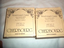 4 Cherbourg French Lead Crystal Cordial Glasses NIP NOS
