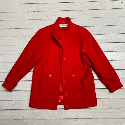 Vintage 1990s MACKINTOSH Red Wool Large Pocket Cr… - image 1