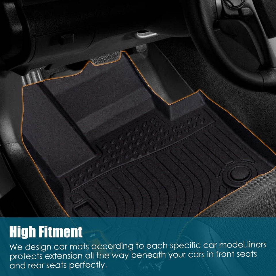 Fit 20122018 Volkswagen VW Jetta Floor Mats All Weather TPE 3D Floor