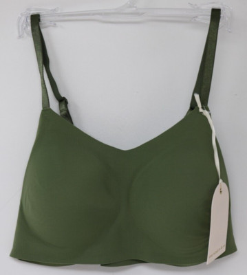 Van Winkle & Co Size Med Bonded V Neck Wireless Bralette Leaf Clover New w/ Tags
