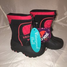 Totes Kids Toddler Jason Waterproof Black Red Winter Snow Boots 6M 724-0220 New