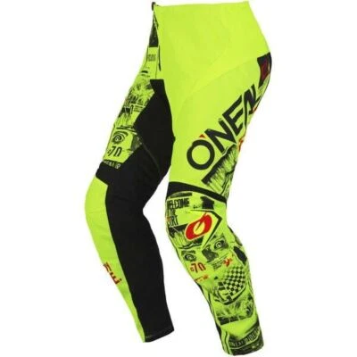 O'Neal Pantalones Motocross 2024 Element Attack Youth Neón Amarillo Negro MX - Imagen 1 de 2