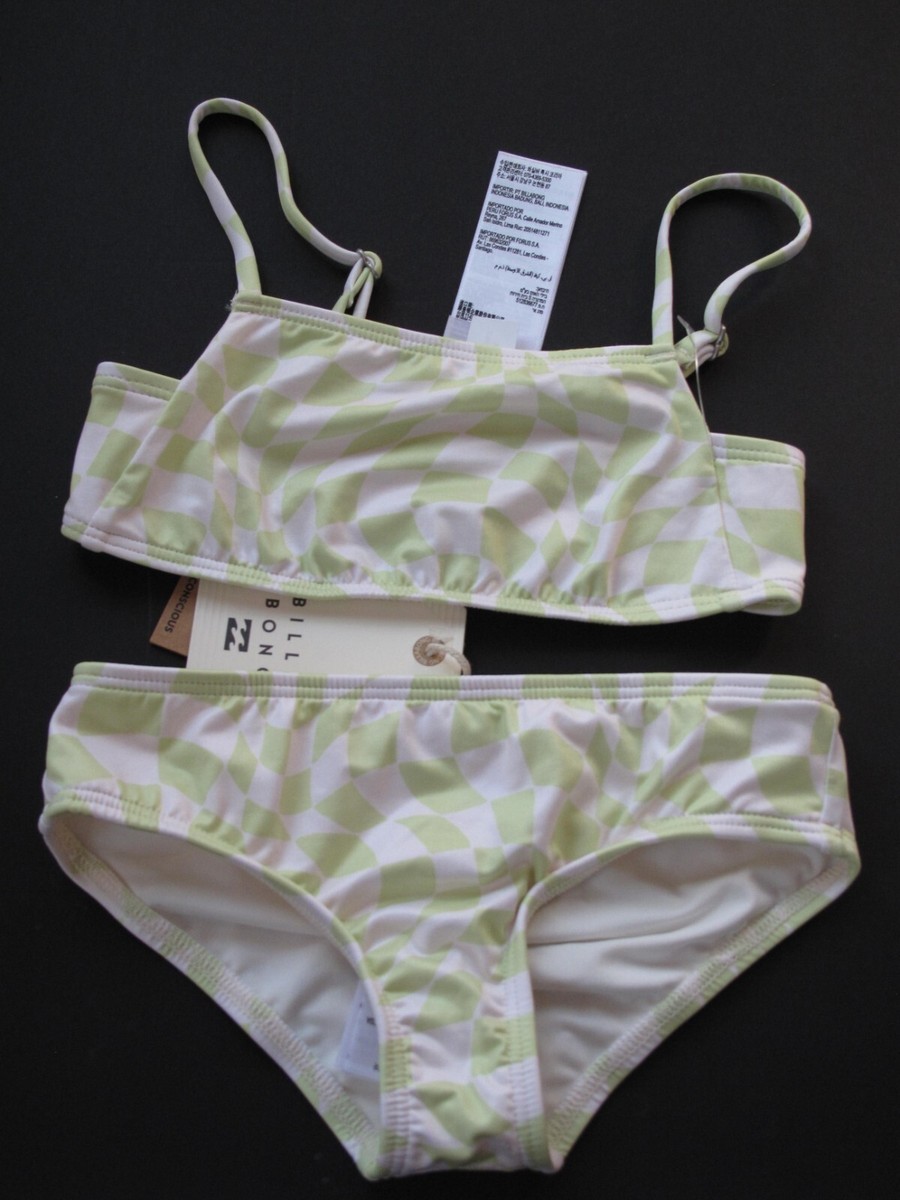 Billabong Girl's Size 7 2 Pc Bikini Swimsuit Daydream Check