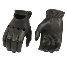 Milwaukee Leather SH868 Men's Black Deerskin Classic Unlined Driving Gloves