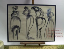 Shapes of People 2020 C Peterson * Original Painting * Abstract * Watercolor