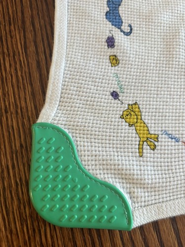 Munchkin Cat Tiger Teether Security Blanket Waffle Weave Thermal Teething Lovey - Picture 3 of 8
