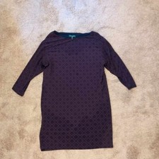 Lauren Ralph Lauren Dress 14 Purple Argyle  Preppy Classic Sophistic Designer