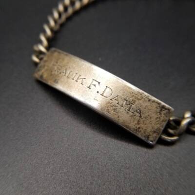 WWII期 IDタグ 長方形プレート 925 シルバー ヴィンテージ ミリタリー 