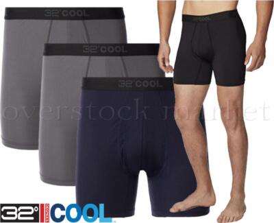 NEW OPEN PACKS! 32 DEGREES COOL ACTIVE MESH BOXER BRIEFS! BRIEF UNDERWEAR  PAIR