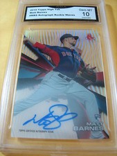 MATT BARNES RED SOX 2015 TOPPS HIGH-TEK SPRIAL GRASS AUTO RC # MBS GRADED 10