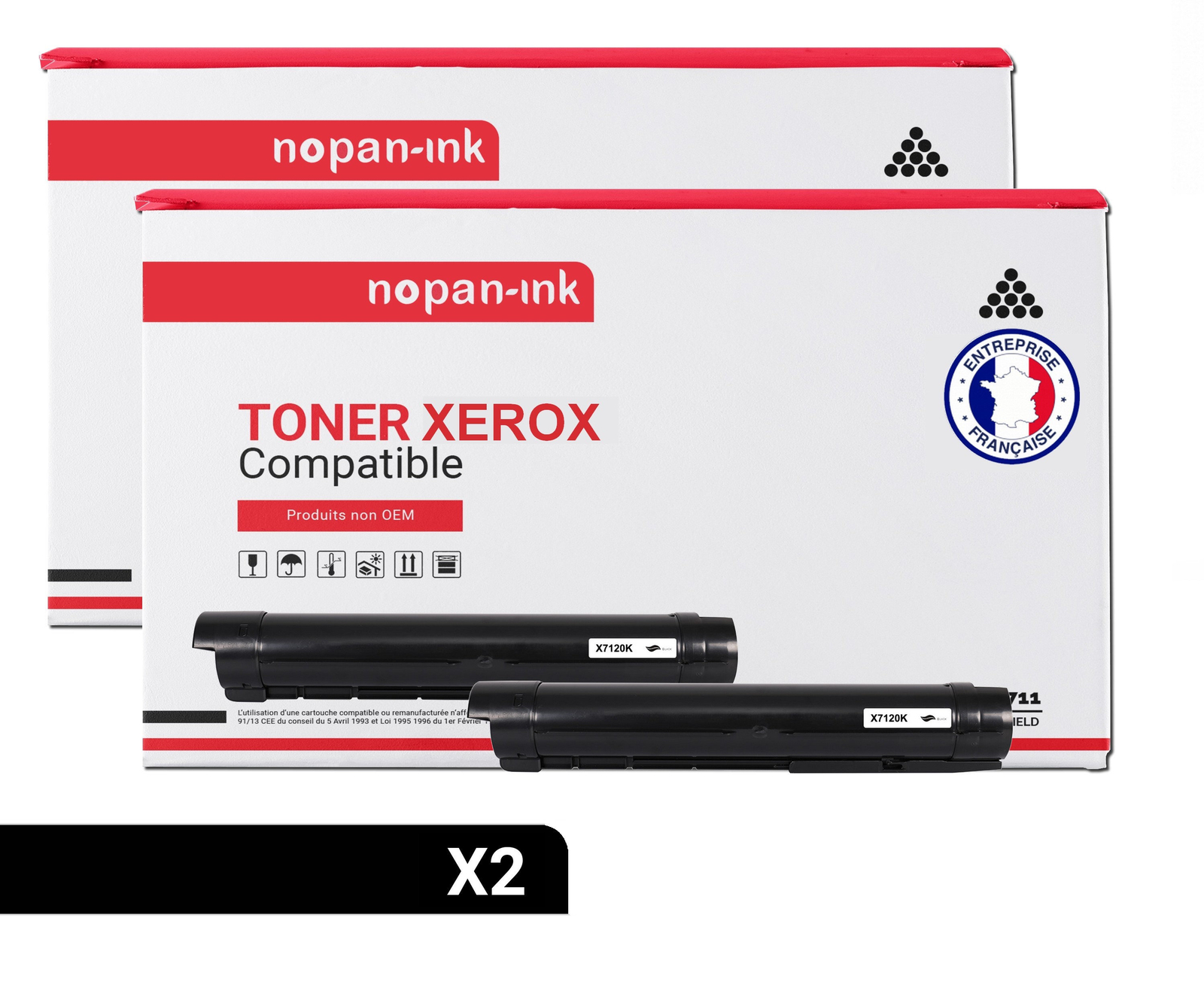 Toner Xerox 006R01457 noir x2 compatible pour imprimer vos dossiers à la maison