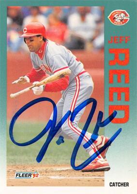 Jeff Reed autographed Baseball Card (Cincinnati Reds) 1992 Fleer #418 ...