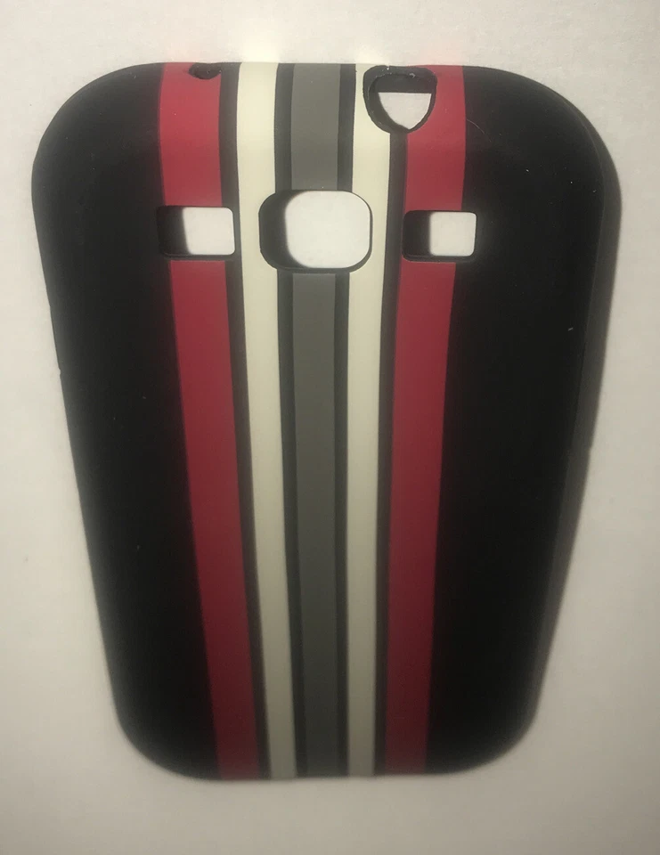 Funda de goma de silicona para teléfono celular Fossil Galaxy S3 tira roja/gris/negra. Foto 3 de 4