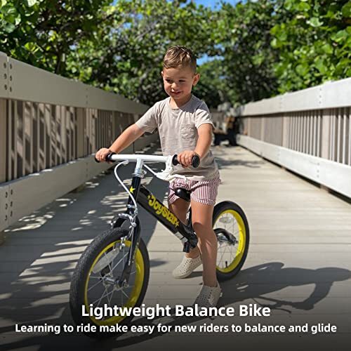  14/16 Inch Balance Bike for Toddlers and Kids 16 Inch with Handbrake Black
