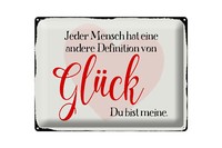 Blechschild Spruch 40X30Cm Jeder Mensch GlüCk Du Bist Meine