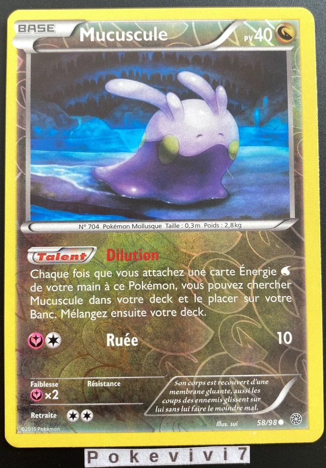Carte Pokemon MUCUSCULE 58/98 Reverse XY7 Origines Antiques FR - Photo 1/1