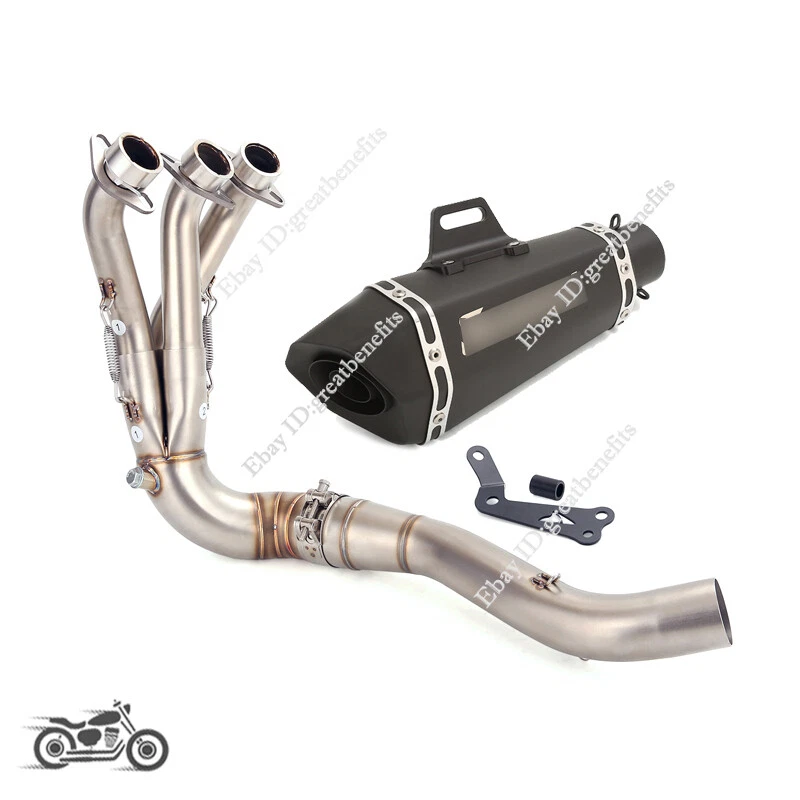 For YAMAHA MT09 FZ09 2020-2024 Slip On Exhaust System Header Muffler Pipe Escape - Image 2 of 4