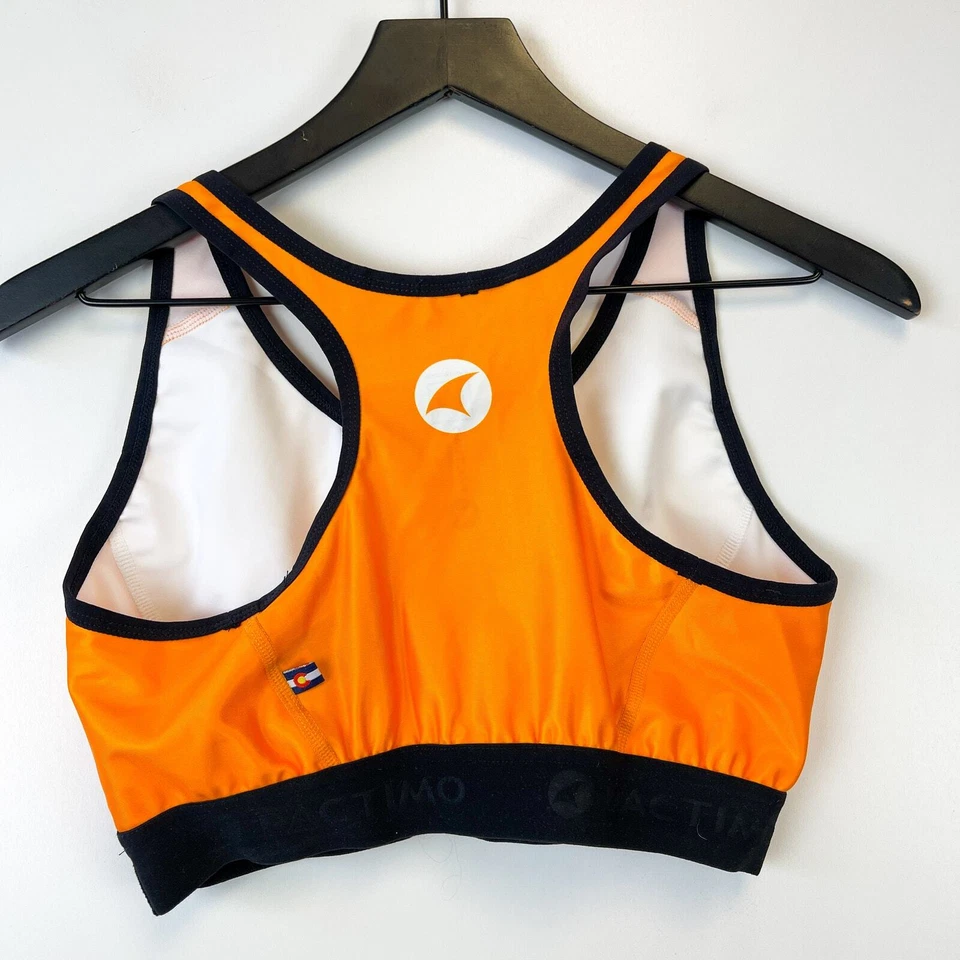Pactimo Womens Size L Cycling Lightweight Sports Bra Orange Foto 4 de 4