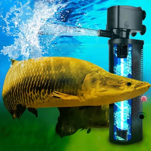 400GPH UV Fish Tank FilterUv Aquarium for 55-150 Gal Green Clean Machine Power
