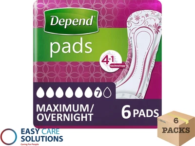 Depend Maximum - Incontinence Pads for Women - 36 Pads
