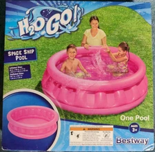 Bestway H20 Go! Splash & Fun Pink Space Ship Pool 135 Gallon