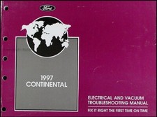 1997 Lincoln Continental Electrical Vacuum Troubleshooting Manual 97 Original