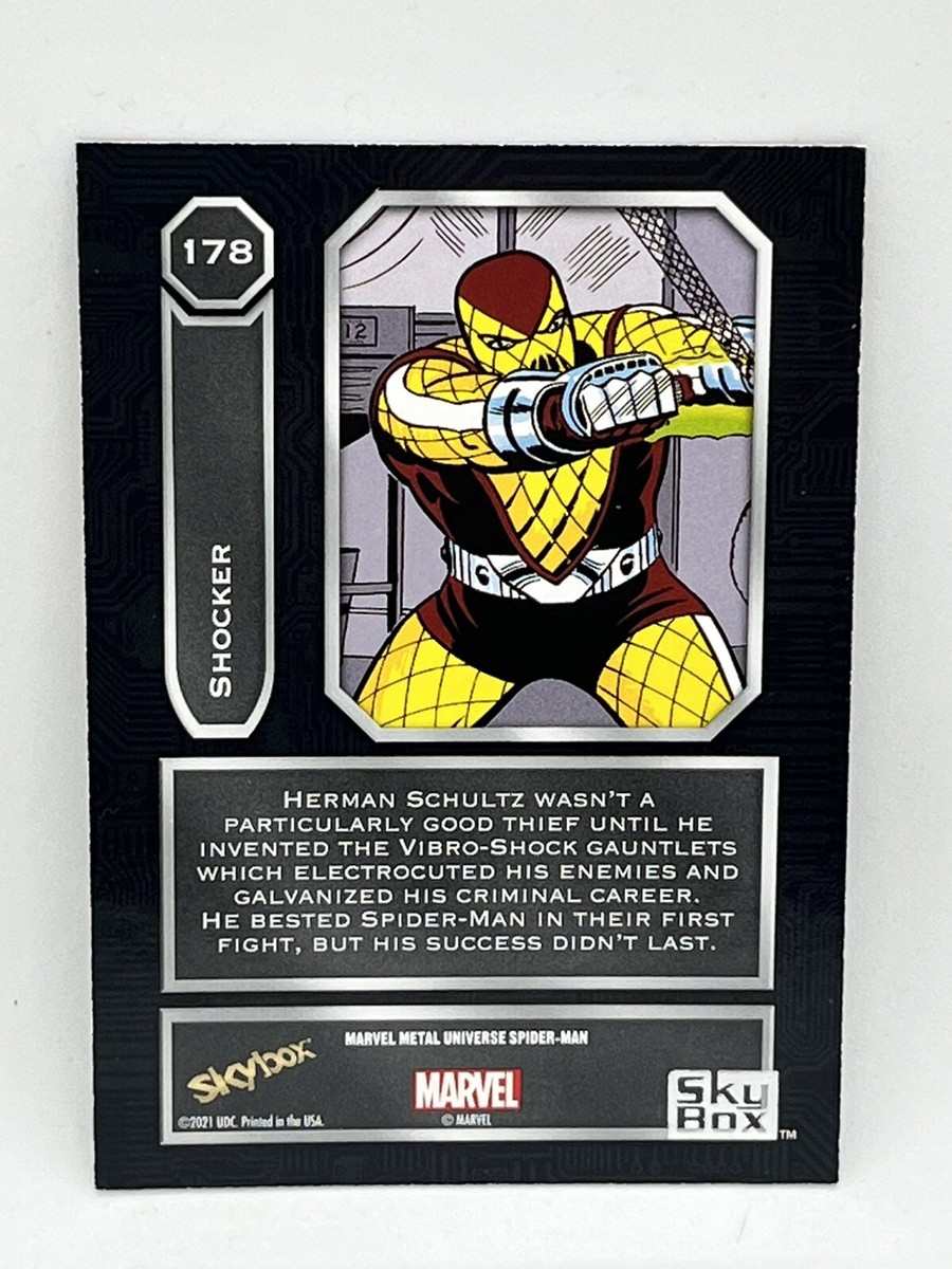 2021 SHOCKER SKYBOX MARVEL METAL UNIVERSE SPIDER-MAN HIGH #178