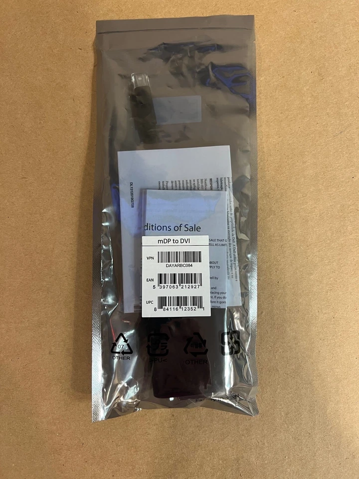 10 NEW Genuine Dell Mini DisplayPort to DVI Video Adapter mDP to DVI (0G44DK) - Image 3 of 4