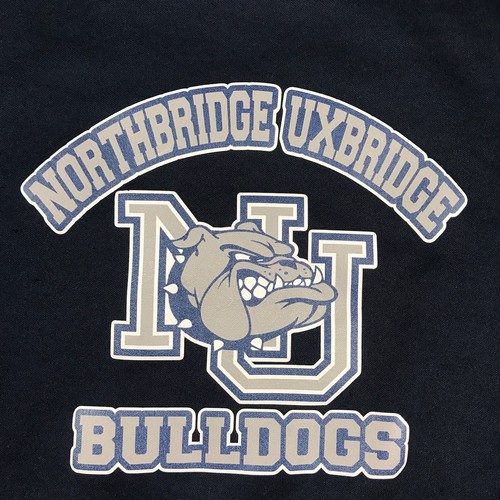 Northbridge Uxbridge Bulldogs Hoodie Mens XS Blue Gray Fleece Graphic Pullover - 第 2/14 張圖片