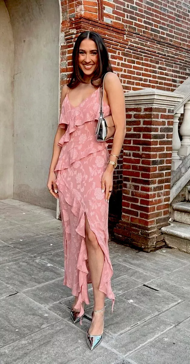 Abito con shop volant zara