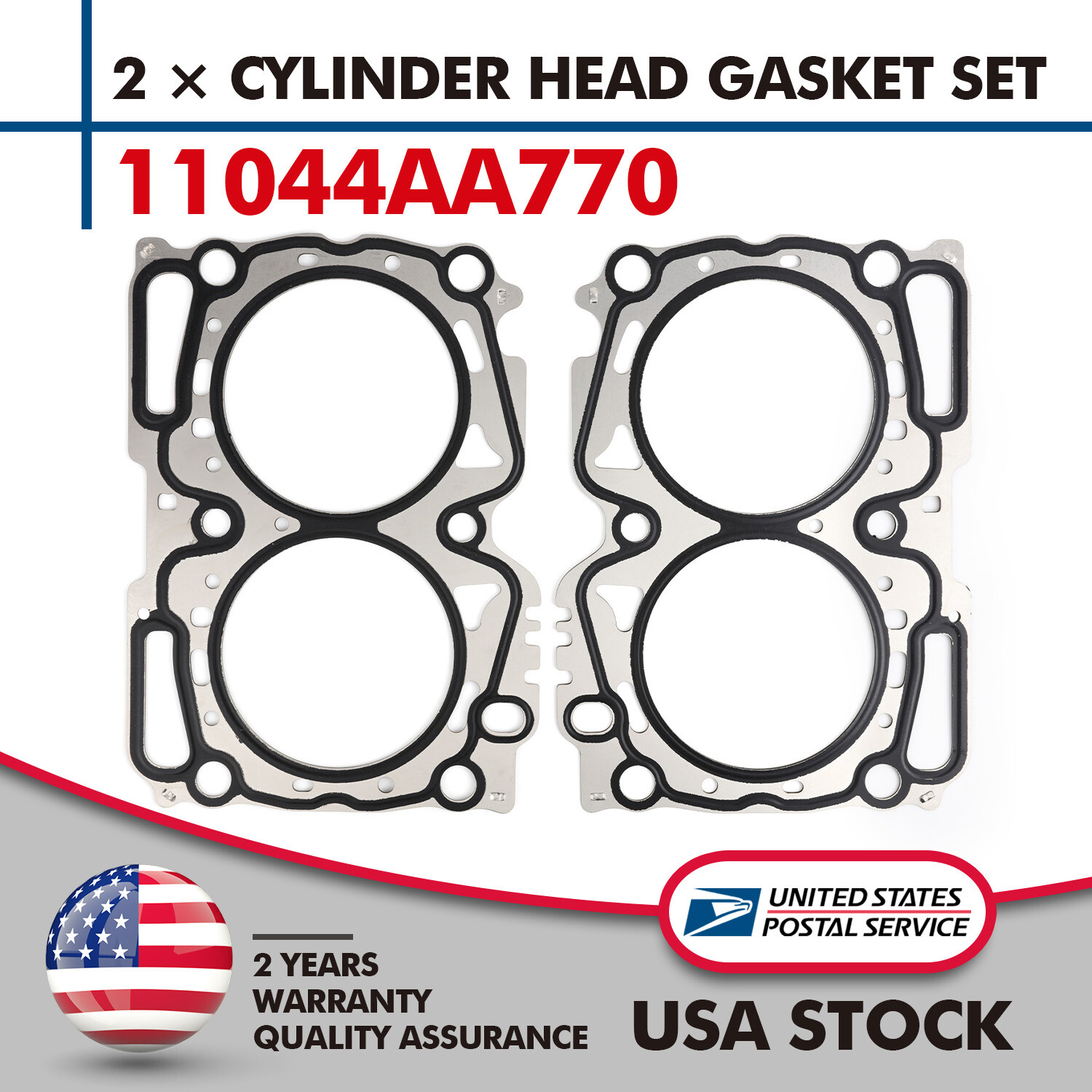 OEM 2-Pack Cylinder Head Gasket 11044AA770 for Subaru 2.5L WRX STI Replaces 11044AA670
