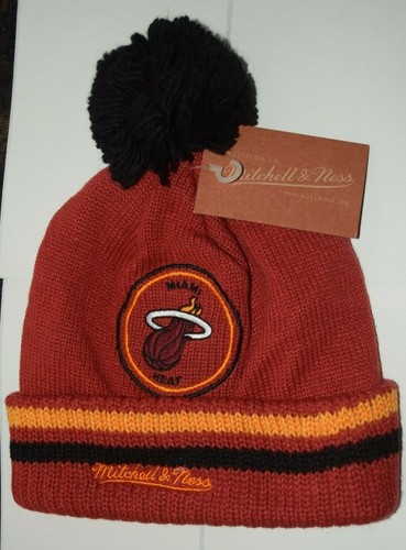 Gorra de baloncesto Mitchell & Ness Miami con puños térmicos roja N W etiqueta - Imagen 6 de 6