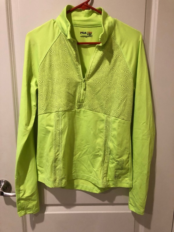 Womens Fila Sport Performance Running Jacket 1/4 Zip Size M Pullover NR