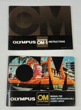 2 Olympus OM-1 Camera Original Instructions Manuals EUC