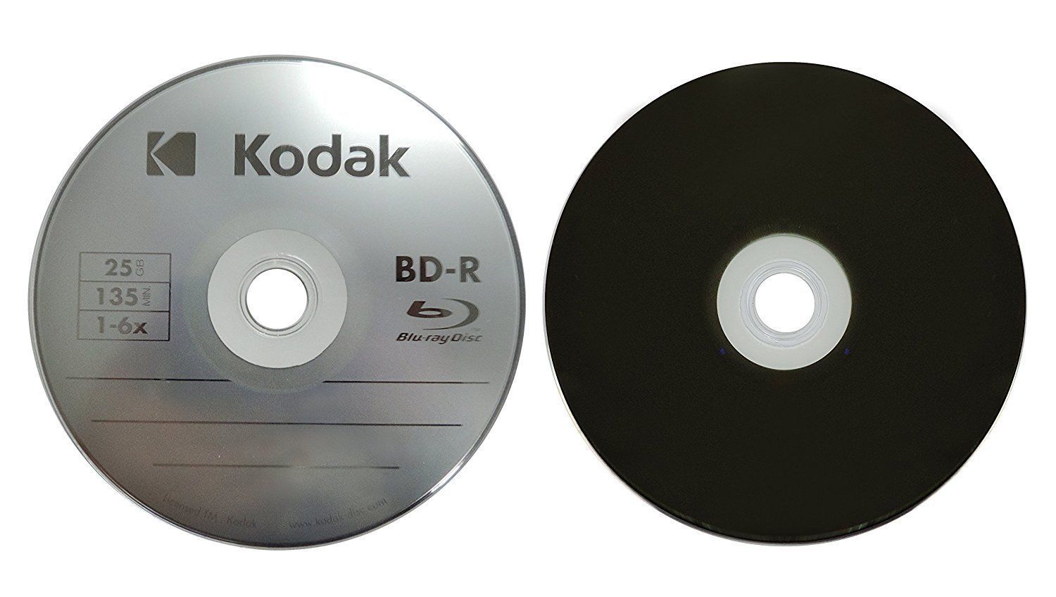 50 KODAK 6X Blank BDR BDR BluRay Logo Branded 25GB Media Disc